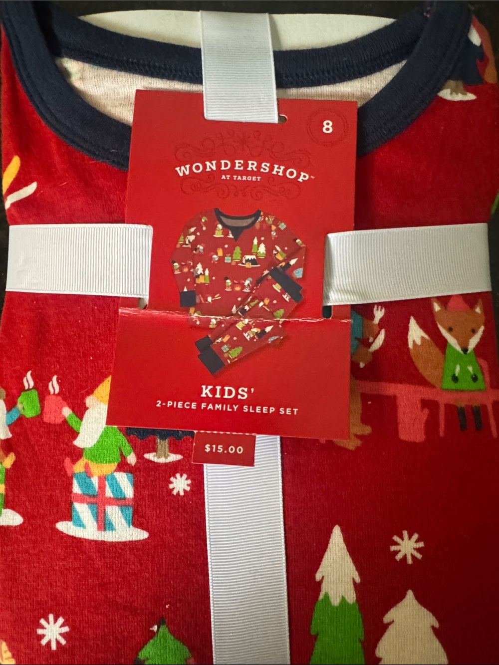 Wondershop Red Holiday Kids' 2-Piece Pajama Set